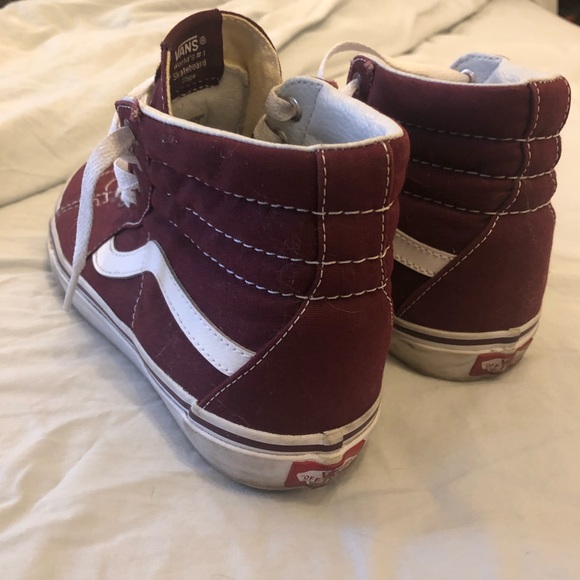 Burgundy Vans Skate High Tops - Picture 4 of 5